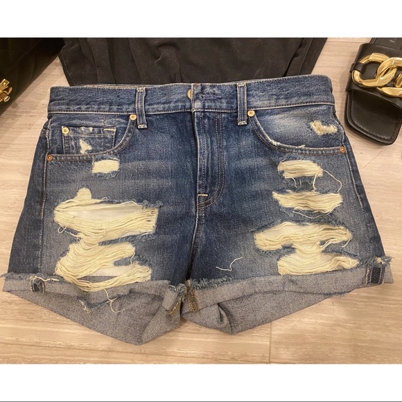 7 for all mankind distressed shorts: Orig. $138 - Picture 3 of 6